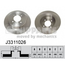 J3311026 NIPPARTS Тормозной диск