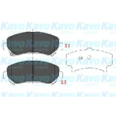 KBP-6519 KAVO PARTS Комплект тормозных колодок, дисковый тормоз