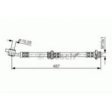 1 987 476 168 BOSCH Тормозной шланг