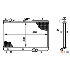 8MK 376 719-771 HELLA Радиатор, охлаждение двигателя