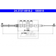 24.3727-0818.2 ATE Трос, стояночная тормозная система