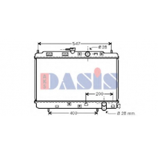 100340N AKS DASIS Радиатор, охлаждение двигателя