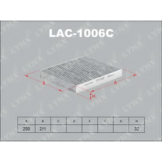 LAC-1006C LYNX Lac-1006c фильтр салона lynx