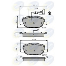 CBP11769 COMLINE Комплект тормозных колодок, дисковый тормоз