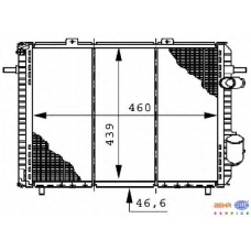 8MK 376 706-401 HELLA Радиатор, охлаждение двигателя