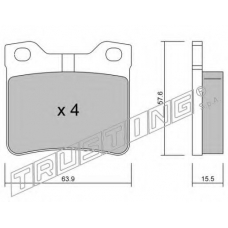 199.1 TRUSTING Комплект тормозных колодок, дисковый тормоз