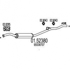 01.52380 MTS Средний глушитель выхлопных газов