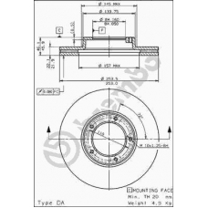 09.5718.10 BREMBO Тормозной диск