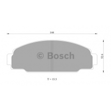 0 986 AB2 008 BOSCH Комплект тормозных колодок, дисковый тормоз