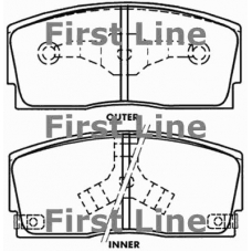 FBP1404 FIRST LINE Комплект тормозных колодок, дисковый тормоз