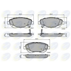 CBP32119 COMLINE Комплект тормозных колодок, дисковый тормоз