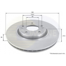 ADC1092V COMLINE Тормозной диск