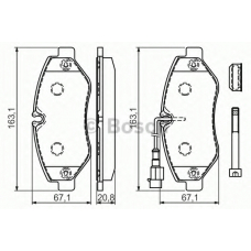 0 986 494 334 BOSCH Комплект тормозных колодок, дисковый тормоз