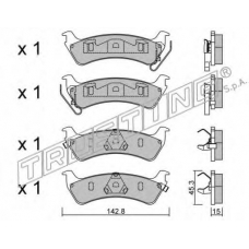543.0 TRUSTING Комплект тормозных колодок, дисковый тормоз