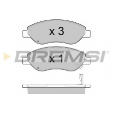 BP3407 BREMSI Комплект тормозных колодок, дисковый тормоз