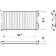 350213258000 MAGNETI MARELLI Радиатор, охлаждение двигателя