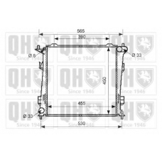 QER1728 QUINTON HAZELL Радиатор, охлаждение двигателя