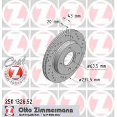 250.1328.52 ZIMMERMANN Тормозной диск