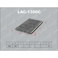 LAC-1300C LYNX Lac-1300c фильтр салонный citroen c2 03>/c3 02>/c4 04>/ds4 11>, peugeot 1007 05>/307 00>/308 07>/rcz