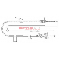 17.0336 METZGER Трос, стояночная тормозная система