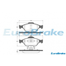 5501222557 EUROBRAKE Комплект тормозных колодок, дисковый тормоз
