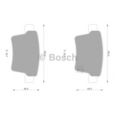 0 986 AB1 001 BOSCH Комплект тормозных колодок, дисковый тормоз