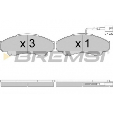 BP2998 BREMSI Комплект тормозных колодок, дисковый тормоз