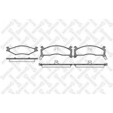 611 002-SX STELLOX Комплект тормозных колодок, дисковый тормоз