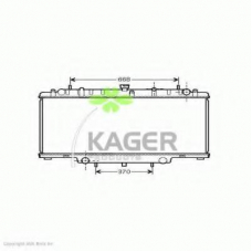 31-2858 KAGER Радиатор, охлаждение двигателя