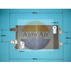 16-1383 AUTO AIR GLOUCESTER Конденсатор, кондиционер