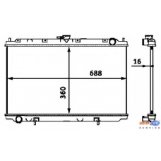 8MK 376 718-491 HELLA Радиатор, охлаждение двигателя