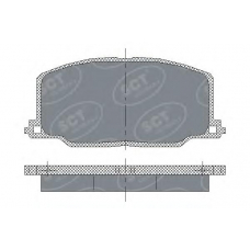 SP 123 SCT Комплект тормозных колодок, дисковый тормоз