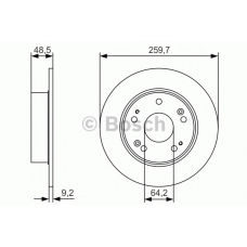 0 986 479 T81 BOSCH Тормозной диск