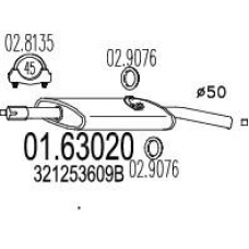 01.63020 MTS Глушитель выхлопных газов конечный