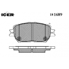 181689 ICER Комплект тормозных колодок, дисковый тормоз
