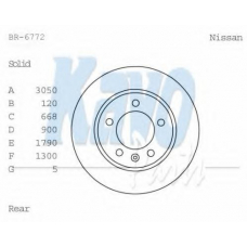 BR-6772 KAVO PARTS Тормозной диск