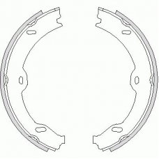 4708.00 REMSA Комплект тормозных колодок, стояночная тормозная с