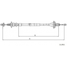 11.2911 CABOR Трос, управление сцеплением