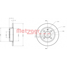 6110243 METZGER Тормозной диск