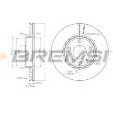 DBB204V BREMSI Тормозной диск