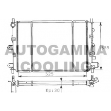 100347 AUTOGAMMA Радиатор, охлаждение двигателя