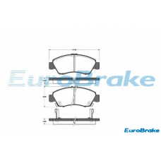 5501222625 EUROBRAKE Комплект тормозных колодок, дисковый тормоз