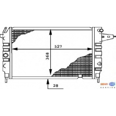 8MK 376 715-711 HELLA Радиатор, охлаждение двигателя