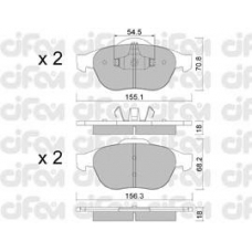 822-336-1 CIFAM Комплект тормозных колодок, дисковый тормоз