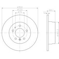 8DD 355 101-751 HELLA PAGID Тормозной диск