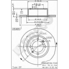 BS 7500 BRECO Тормозной диск