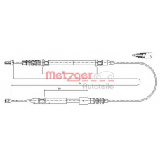 11.5762 METZGER Трос, стояночная тормозная система