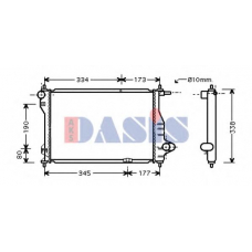 520098N AKS DASIS Радиатор, охлаждение двигателя