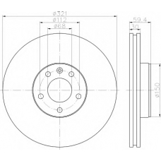 8DD 355 111-141 HELLA Тормозной диск