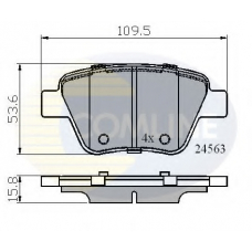 CBP02022 COMLINE Комплект тормозных колодок, дисковый тормоз